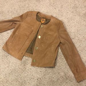 Tory Burch leather jacket.